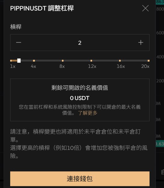 非常危险的一笔交易我用很少很少的钱做空了一点PIPPIN瞎几把玩玩，千万别跟